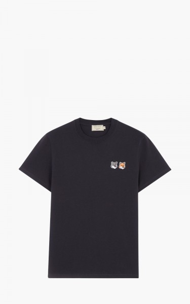 Maison Kitsuné T-Shirt Double Fox Head Patch Anthracite