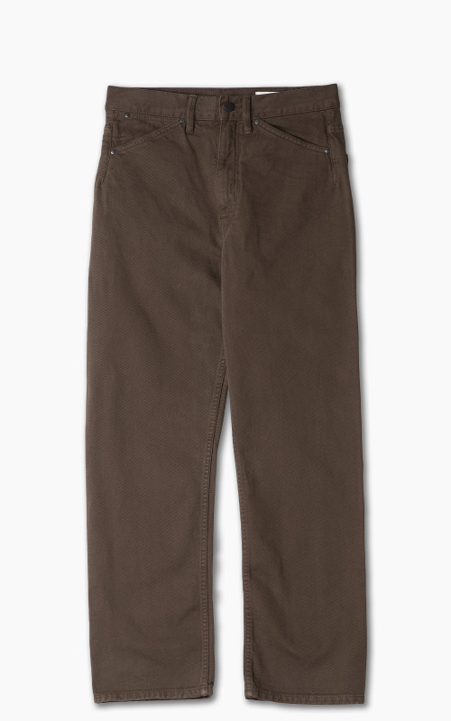 Lemaire Seamless Jeans Heavy Garment Dyed Denim Dark Brown