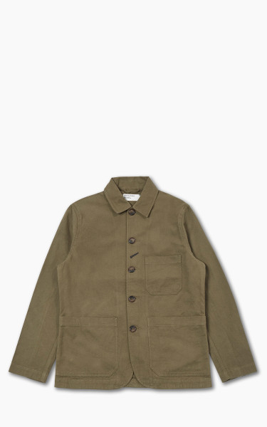 Universal Works Bakers Chore Jacket Nebraska Cotton Olive