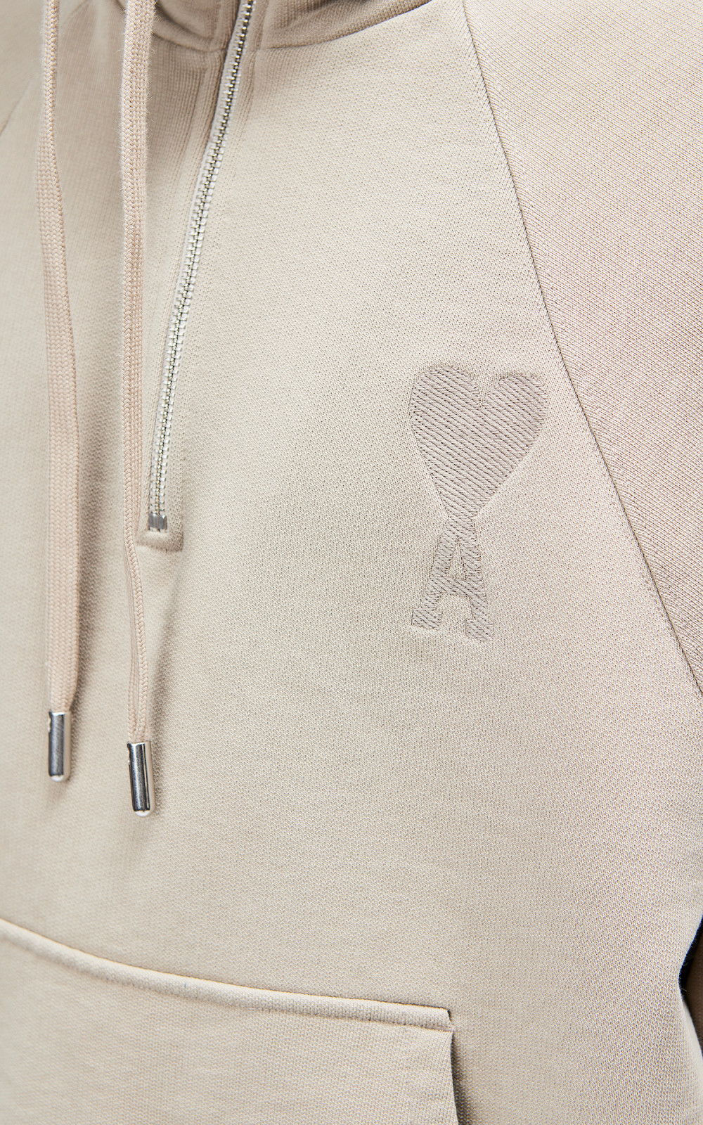 【AMI PARIS】★de Coeur Tone-On-Tone Half Zip Sweatshir.t AMI PARIS】☆de Coeur Tone-On-Tone Half Zip Sweatshir.t