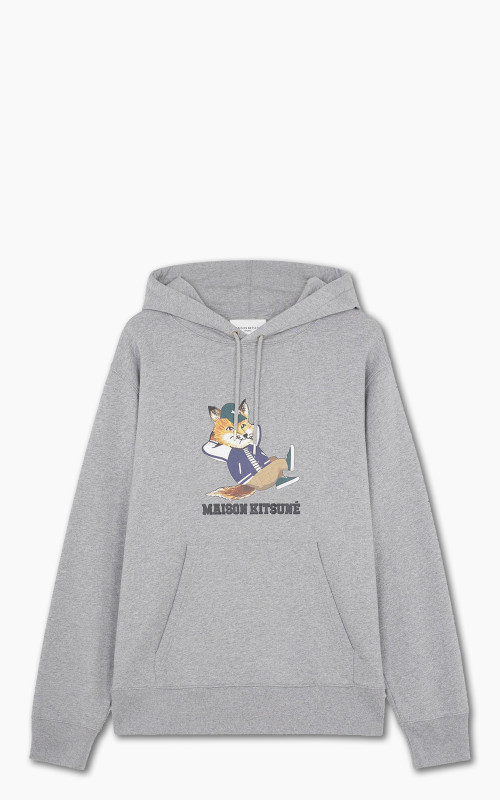 Maison Kitsuné Dressed Fox Relaxed Hoodie Grey Melange