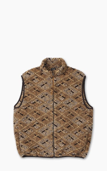 OrSlow African Pattern Boa Fleece Vest Multi