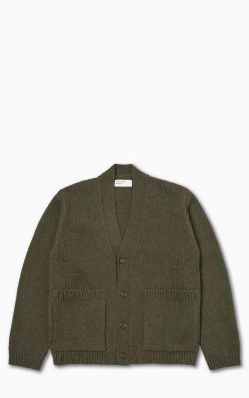 Universal Works Langdale Cardigan Eco Wool Olive