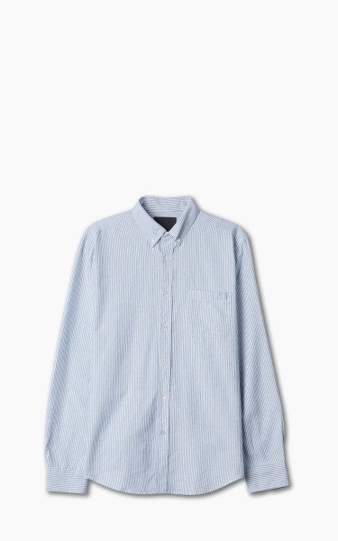 Portuguese Flannel Belavista Stripe Shirt Blue