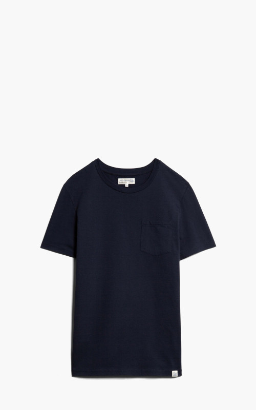 Merz b. Schwanen CTP02 Crew Neck Pocket Tee Deep Blue