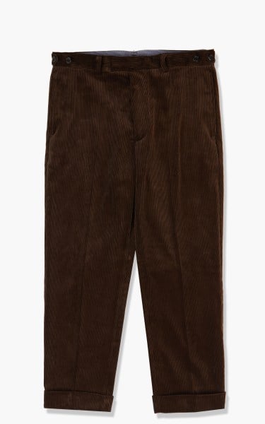 Beams Plus Ivy Trousers Ankle Cut Corduroy Dark Brown 3823-0016-803-29-Dark-Brown