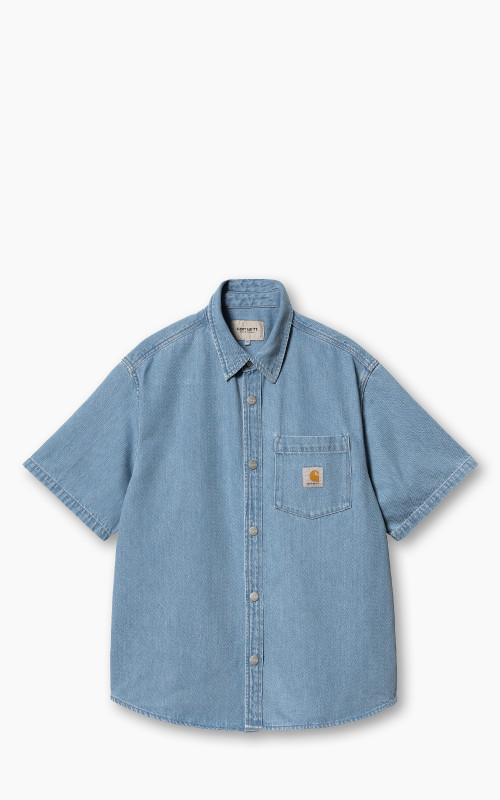 Carhartt WIP S/S Ody Shirt Olympia Denim Blue Stone Bleached