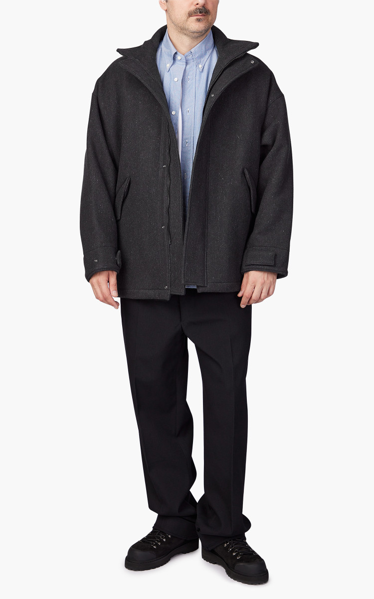 【新年セール】KAPTAIN SUNSHINE short mill coat Black Short Mil Coat by KAPTAIN SUNSHINE on Sale