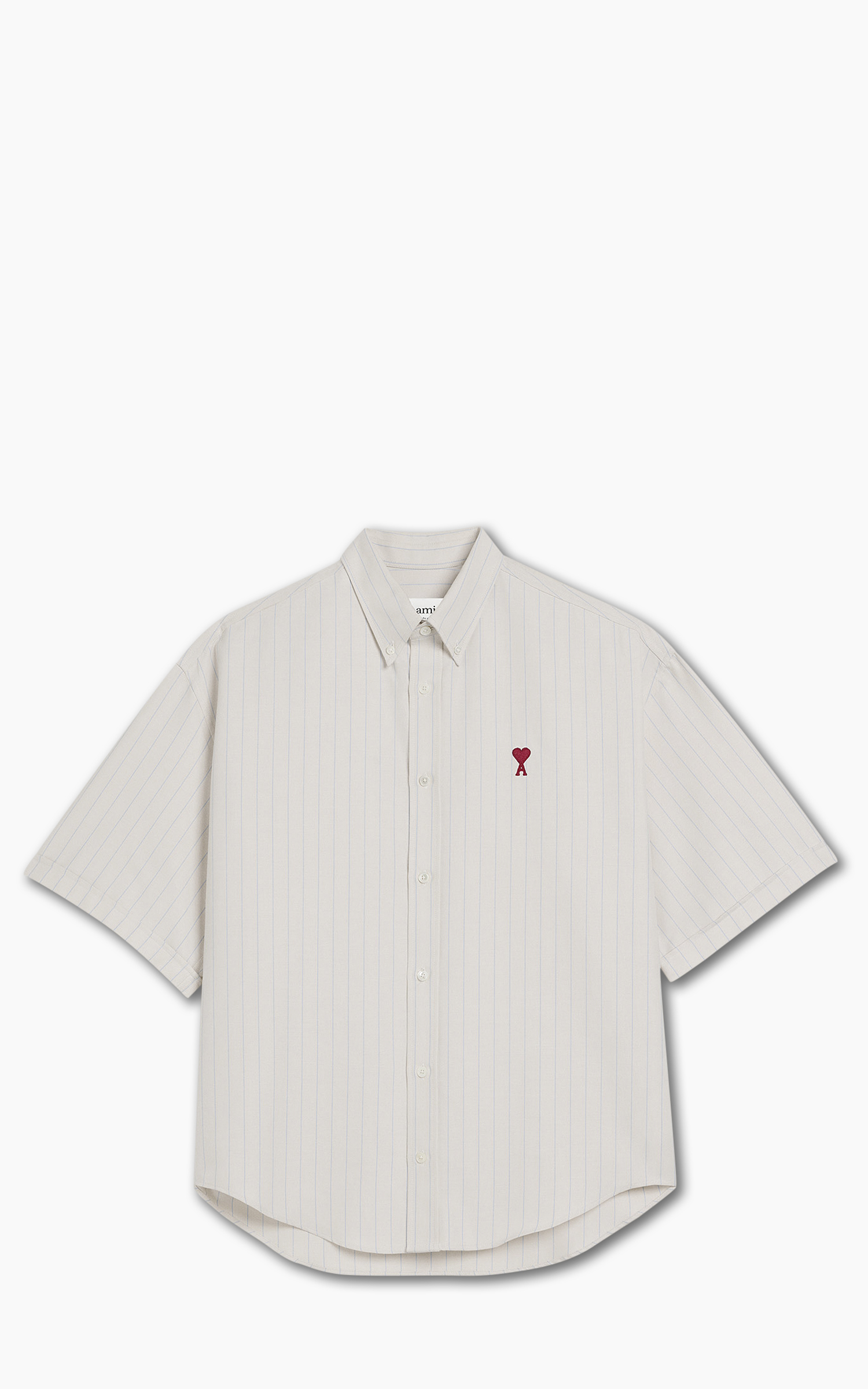Natural White Button-Down Ami De Coeur Shirt | AMI PARIS