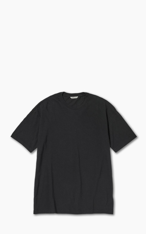 Auralee Seamless Crew Neck Tee Black