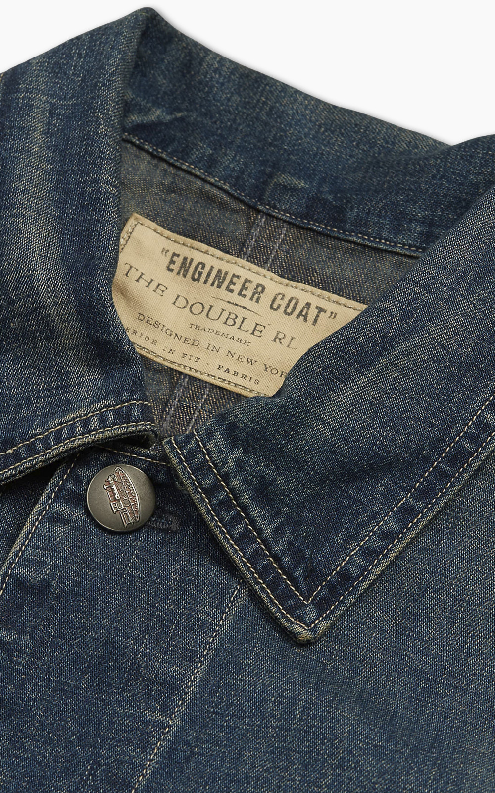 RRL カバーオール　ENGINEER COAT L RRL Cotton-Linen Denim Engineer Jacket