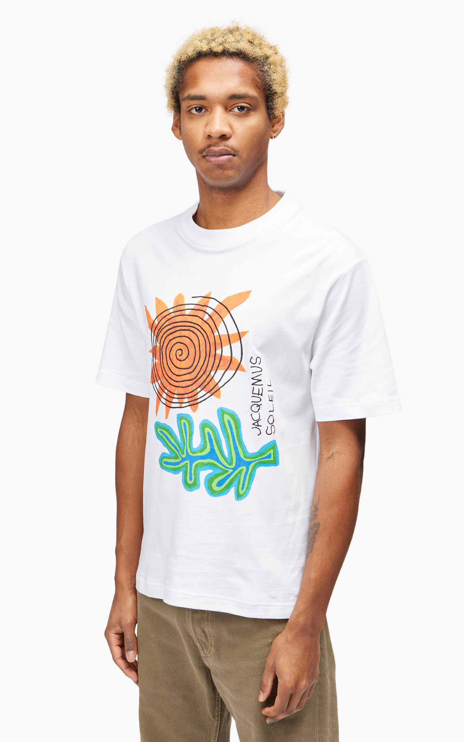 Jacquemus Le T-Shirt Soalheiro Print Arty Leaf White | Cultizm