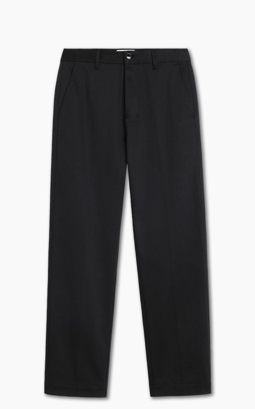 AMI Paris Straight Chino Trousers Black