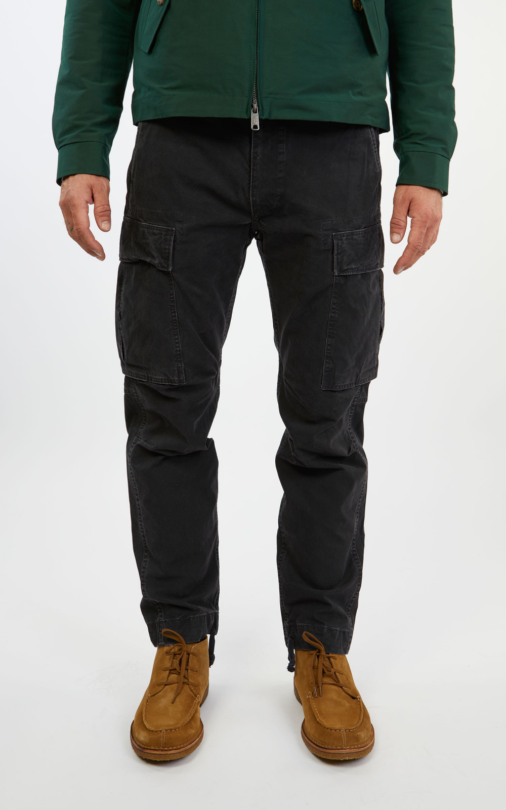 RRL Canvas Surplus Cargo Pant Black | Cultizm