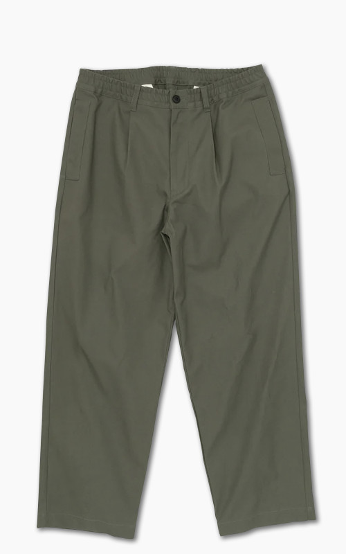 Still By Hand Welt Side Pocket Pants Olive