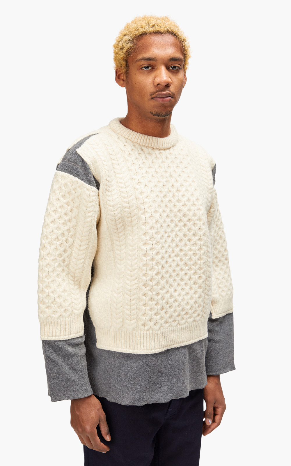 Grey fisherman sweater online