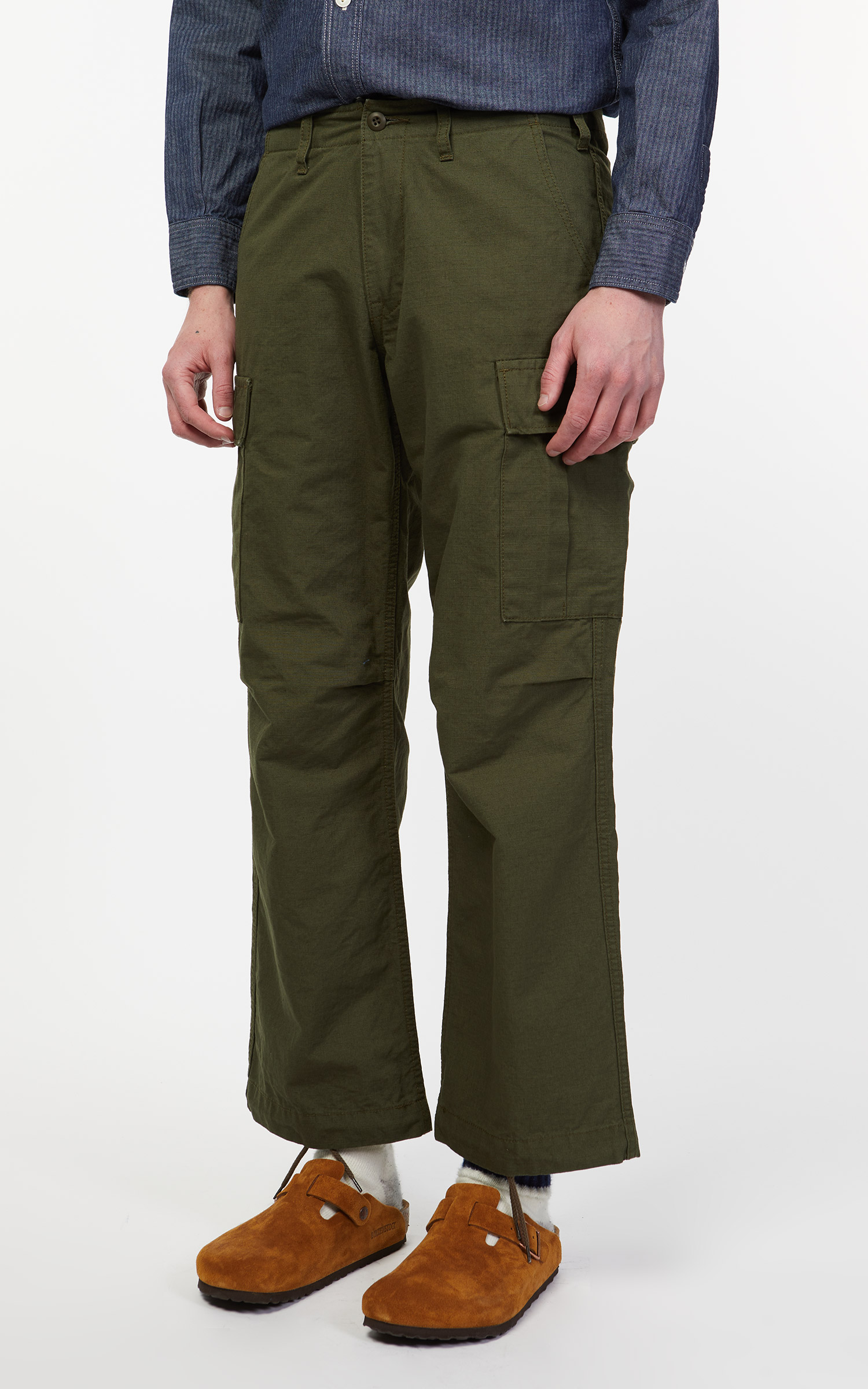 Japan Blue Modern Military Cargo Pants Ripstop Olive Drab Cultizm