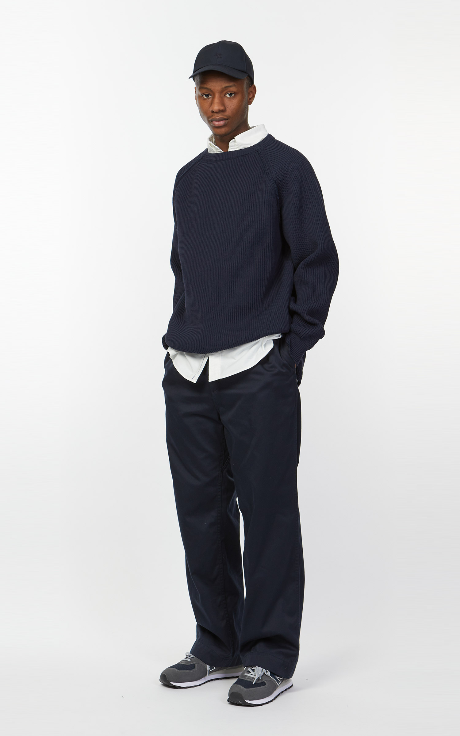 Nanamica Double Pleat Wide Chino Pants Navy | Cultizm