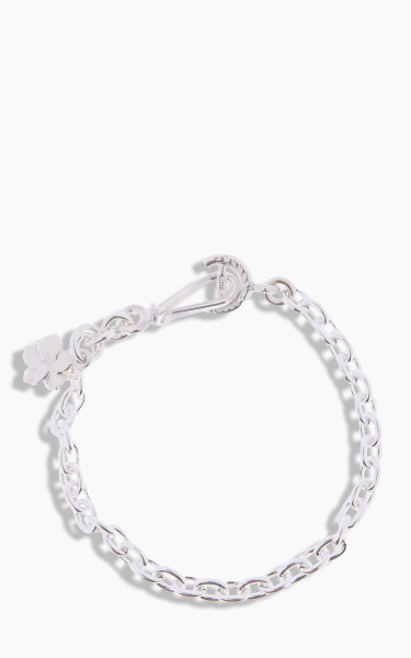 First Arrow&#039;s BR-044 Chain Bracelet With 1.5Φ Flower Silver