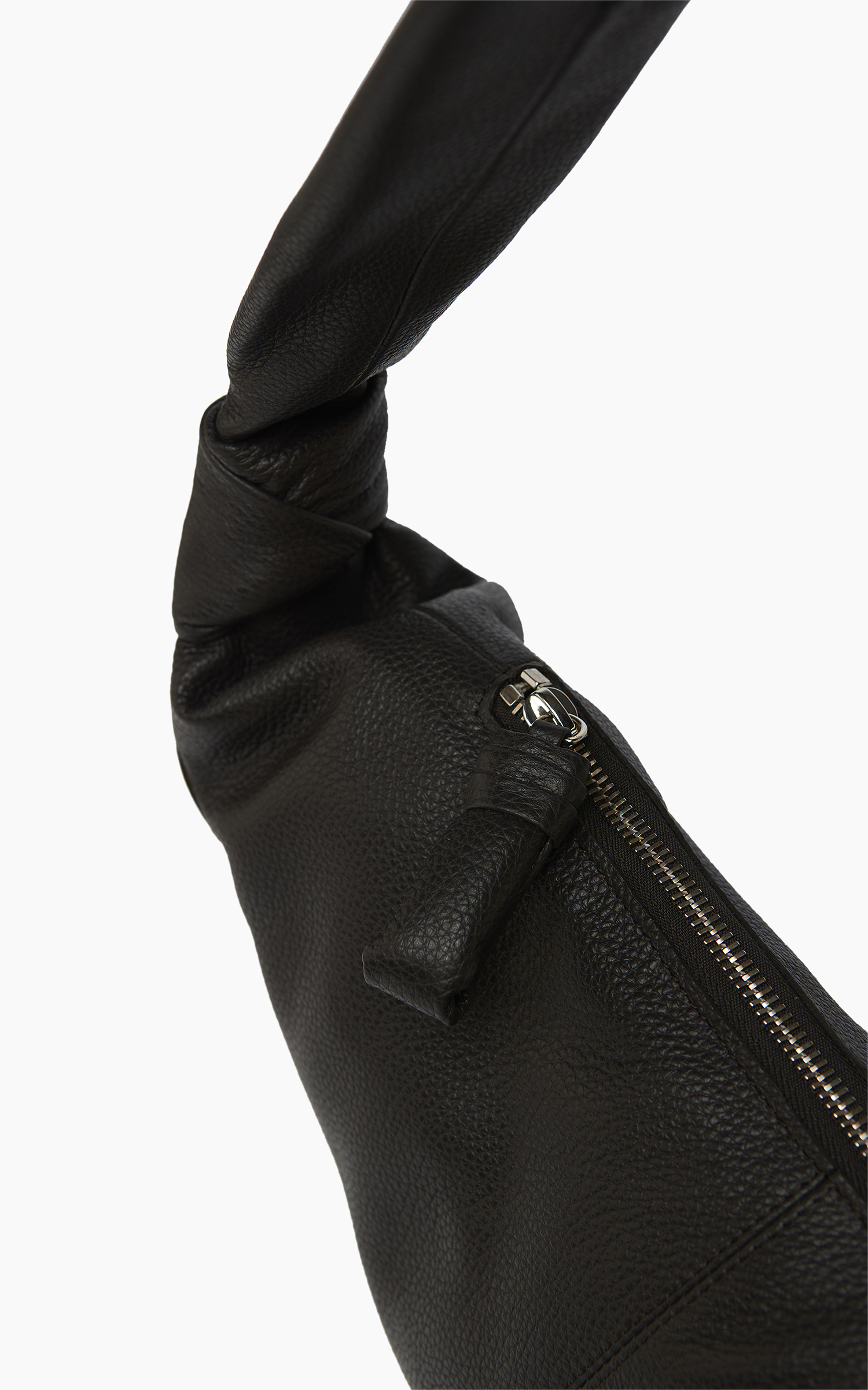 Lemaire Large Croissant Bag Grained Leather Dark Chocolate | Cultizm