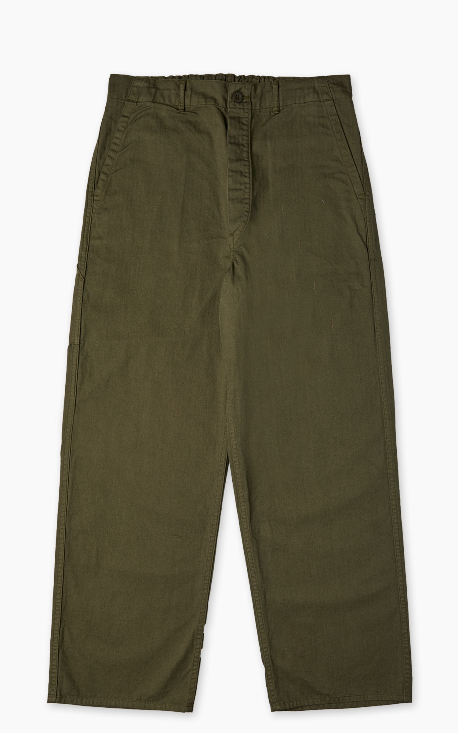 OrSlow Wide Fit French Work Pants Army Green | Cultizm