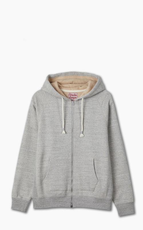 Wonder Looper Zip Hoodie Fleeced Foxfibre® Heather Grey