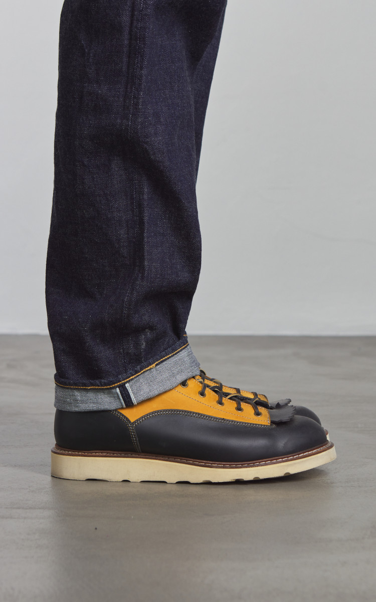 【IONSEOUL】Minen cut wide denim pants 5FM0032 Omoto Denim 0615 Relax Fit Jeans Selvedge Indigo 13.5oz