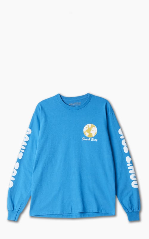 Free & Easy World L/S Tee Blue