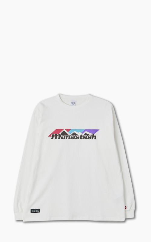 Manastash RE:CTN L/S Scheme Logo Tee Off White