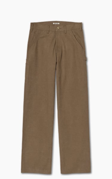 Auralee Washed Heavy Canvas Pants Brown