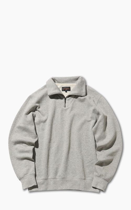 Beams Plus Half Zip Sweat Grey