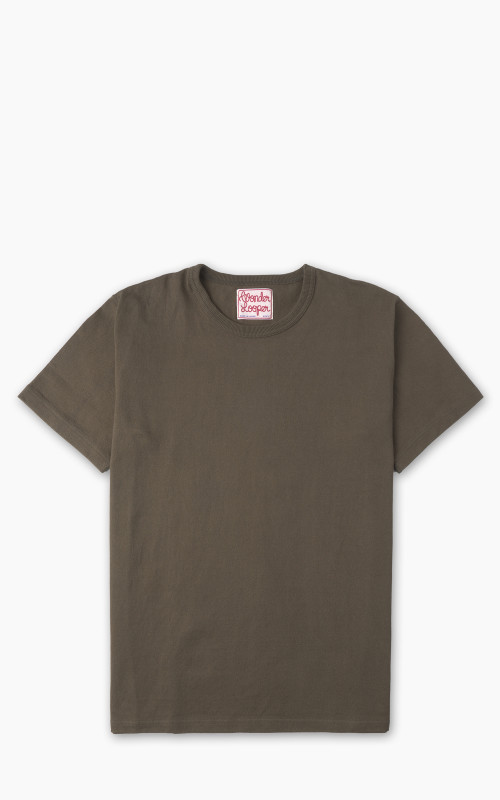 Wonder Looper Double Heavyweight Crewneck T-Shirt Khaki Green