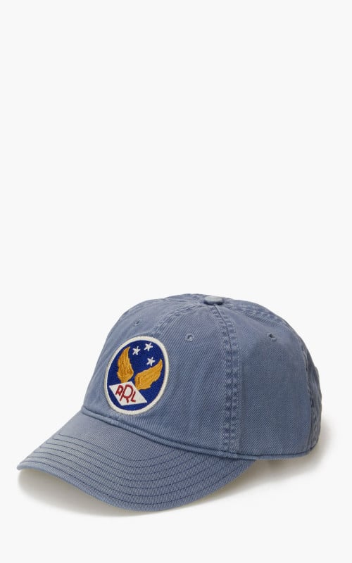 RRL Winged-Logo Baseball Cap Garment-Dyed Midnight Blue 782666429002