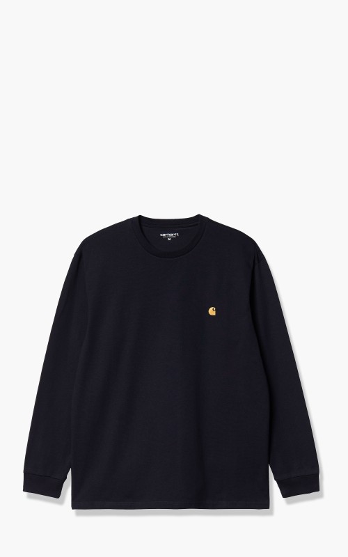 Carhartt WIP L/S Chase T-Shirt Dark Navy/Gold I026392.00H.XX