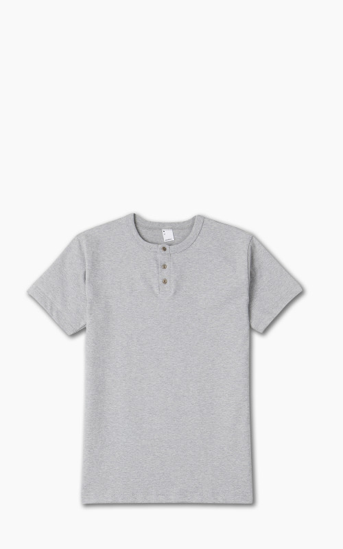 3sixteen Short Sleeve Henley Heather Grey