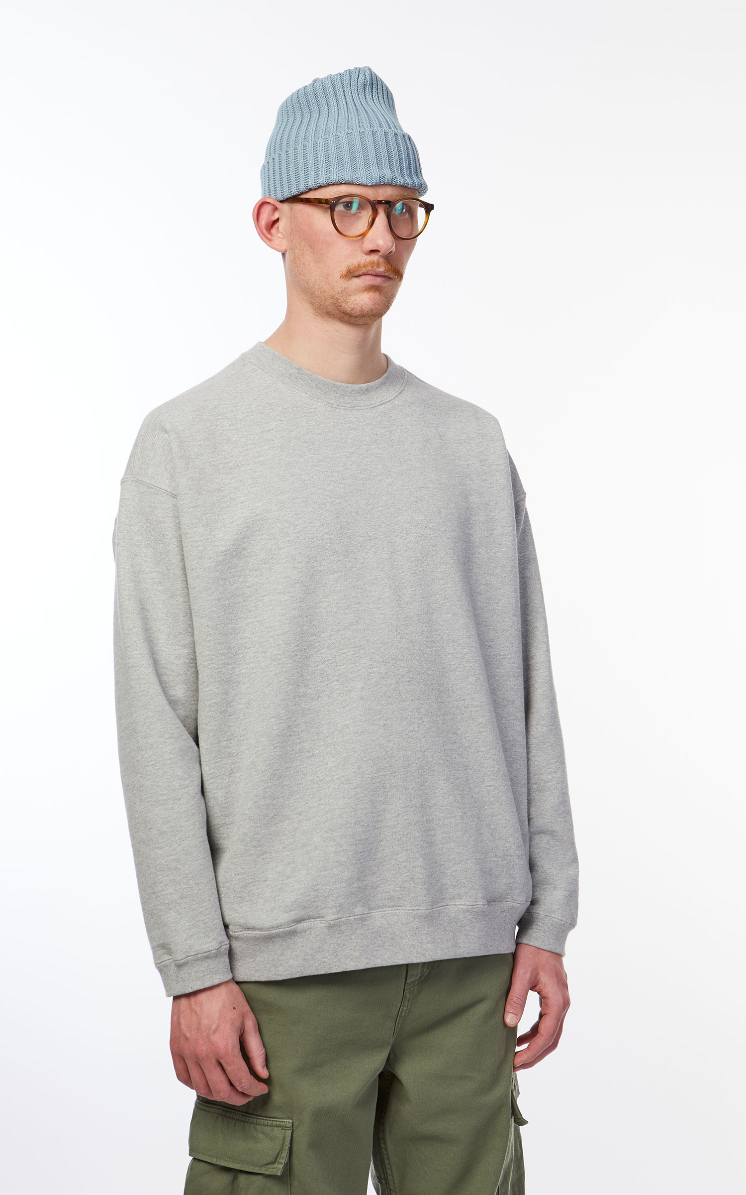Snow Peak Recycled Cotton Sweat Crewneck Melange Grey | Cultizm