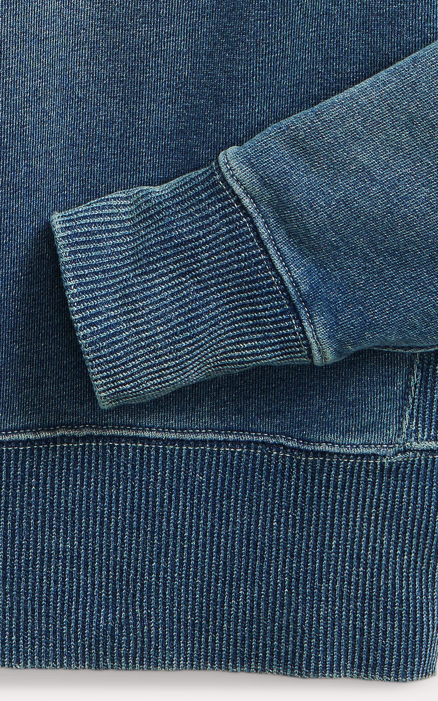 カジュアル使いに★【RRL】Indigo French Terry スエットシャツ Indigo French Terry Sweatshirt | Ralph Lauren