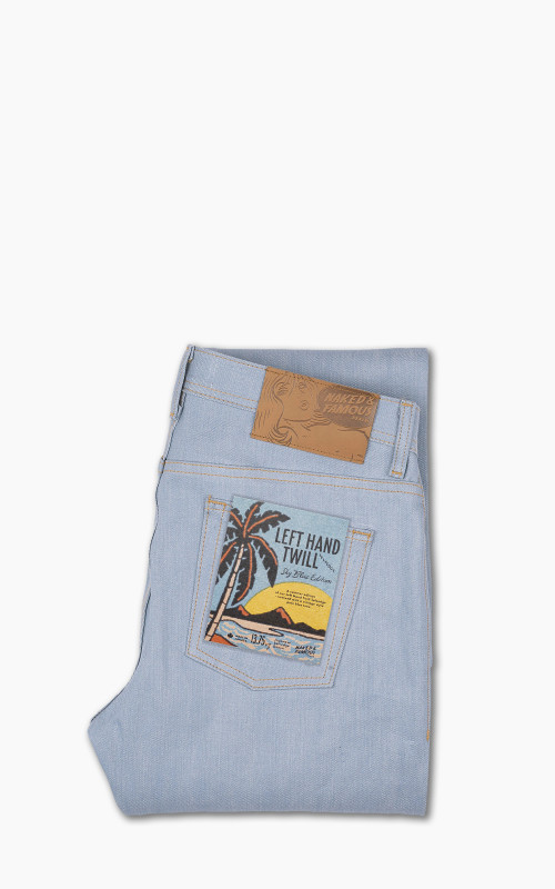 Naked & Famous Denim Weird Guy Left Hand Twill Selvedge Sky Blue Edition