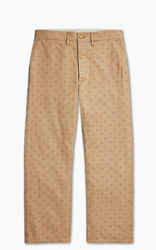 RRL Field Trouser Print Reverse-Twill Printed Washed Khaki