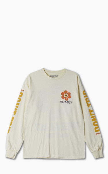 Free &amp; Easy Island Flower L/S Tee Pale Yellow