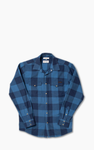 Nudie Jeans George Flannel Shirt Blue