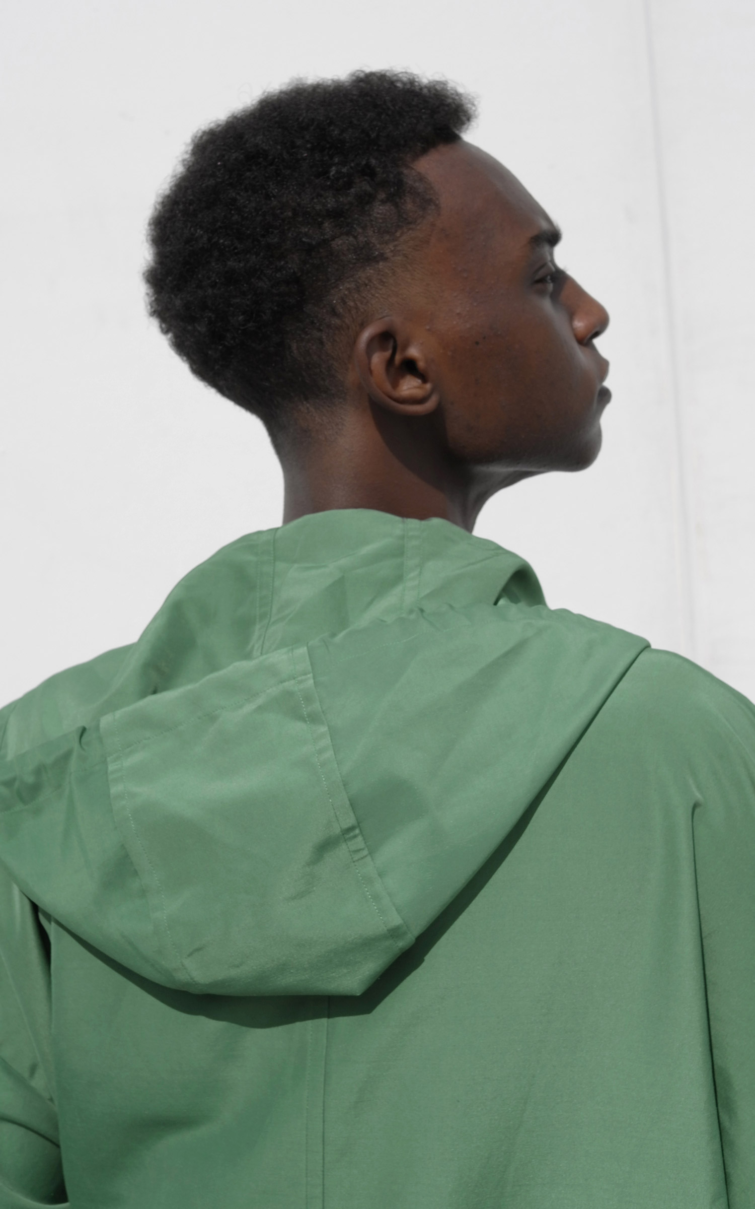Auralee Silk Polyester Grosgrain Hooded Blouson Green | Cultizm