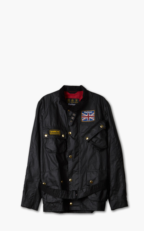 Barbour International Union Jack International Jacket Wax Black