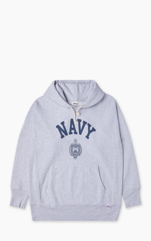 Houston U.S. Cotton R/V Hoodie (Navy) Print Heather Grey