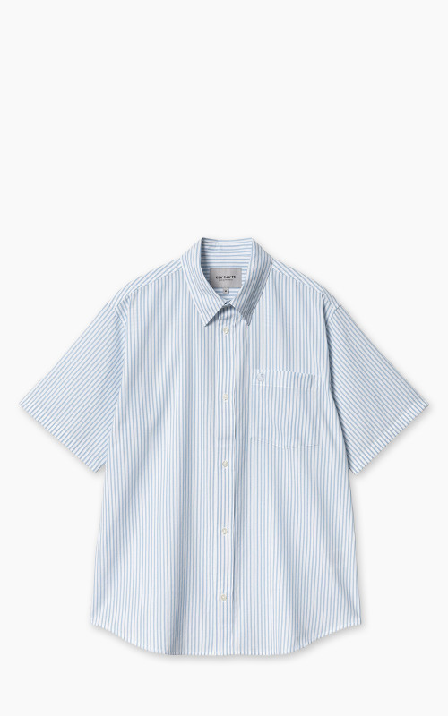 Carhartt WIP S/S Phelps Shirt Phelps Stripe Bluebird