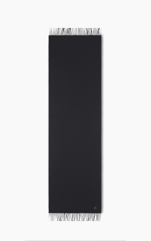 Maison Kitsuné Bold Fox Head Patch Scarf Black/Charcoal