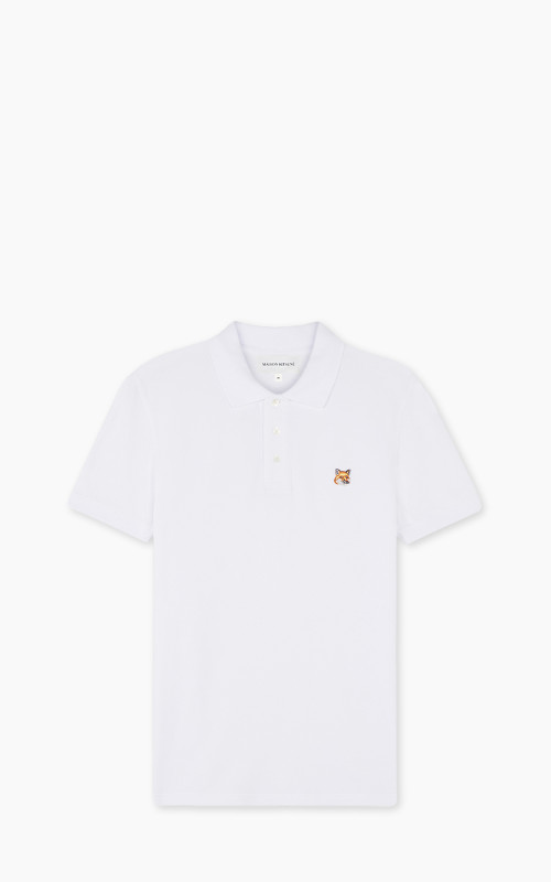 Maison Kitsuné Fox Head Patch Regular Polo White