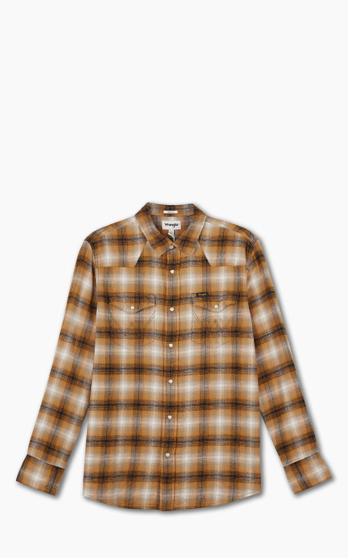 Wrangler L/S Western Shirt Golden Oak | Cultizm