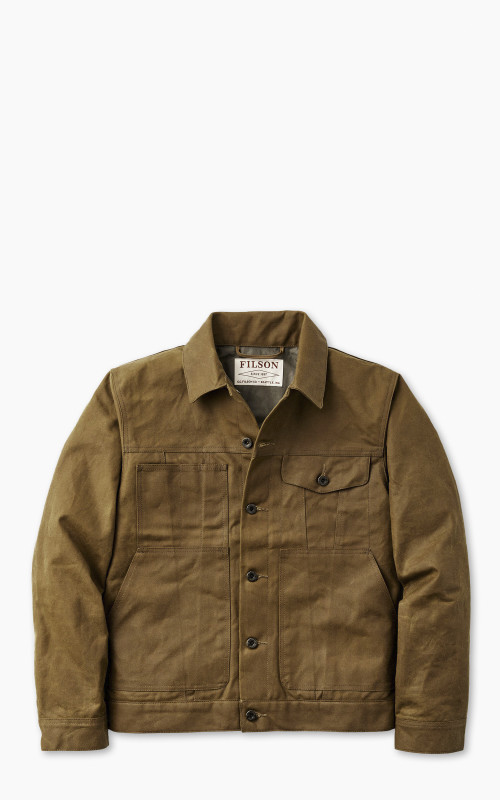 Filson Short Tin Cloth Lined Cruiser Jacket Dark Tan