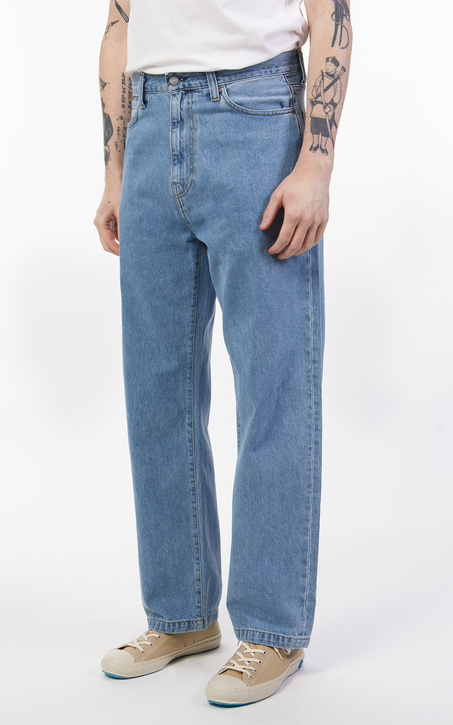 Carhartt WIP Landon Pant Blue Heavy Stone Wash | Cultizm